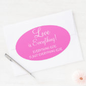 LOVE is Alles-stickers Ovale Sticker (Envelop)