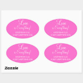 LOVE is Alles-stickers Ovale Sticker (Vel)