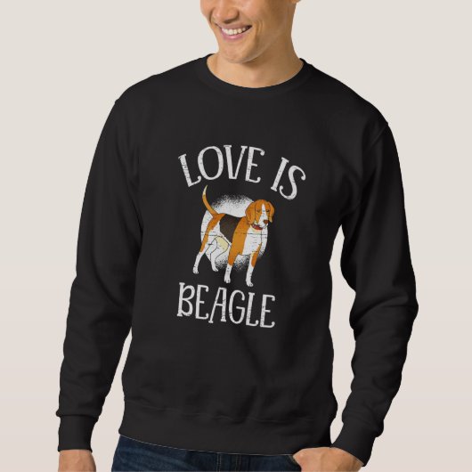 Love Is Beagle Paw Lovers Puppies Dog Owners Premi Trui (Voorkant)