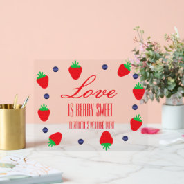 Love is Berry Sweet Fruit Vrijgezellenfeest Acryl Bord