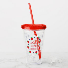Love is Berry Sweet Fruit Vrijgezellenfeest Acryl Drinkbeker