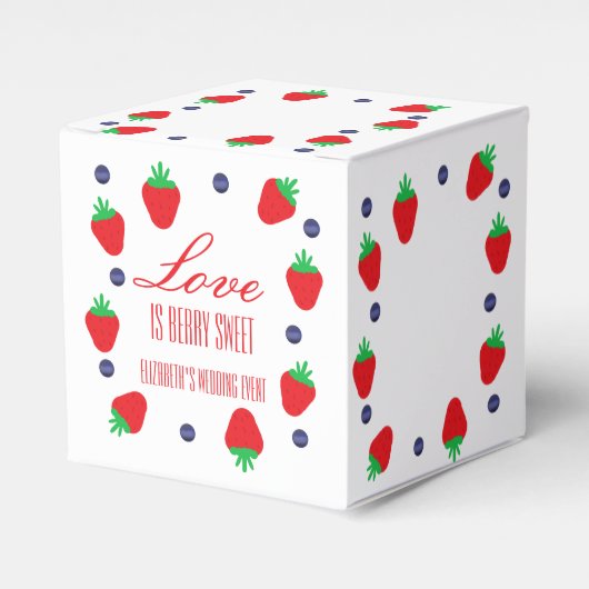 Love is Berry Sweet Fruit Vrijgezellenfeest Bedankdoosjes (Voorkant Zijde)