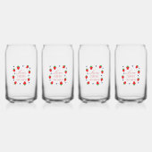 Love is Berry Sweet Fruit Vrijgezellenfeest Blikvorm Glas (Voorkant)