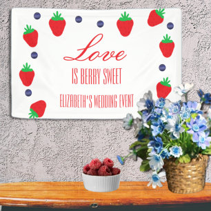 Love is Berry Sweet Fruit Vrijgezellenfeest Spandoek