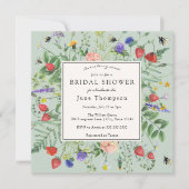 Love is Berry Sweet Wildflower Vrijgezellenfeest Kaart (Voorkant)