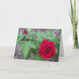 'Love is' blank-inside notecard Notitiekaartje