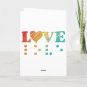 Love is Blind Braille Feestdagen Kaart (Achterkant)