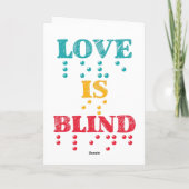 Love is Blind Braille Feestdagen Kaart (Achterkant)