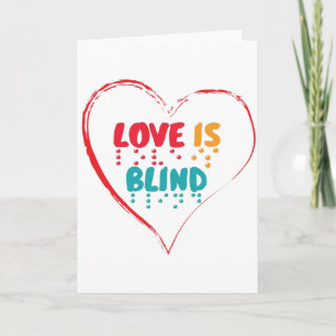 Love is Blind Braille Heart Kaart