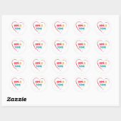 Love is Blind Braille Heart Ronde Sticker (Vel)