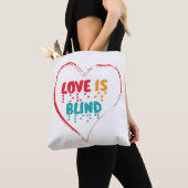 Love is Blind Braille Heart Tote Bag (Dichtbij)