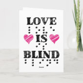 Love Is Blind Braille Hearts Feestdagen Kaart (Achterkant)