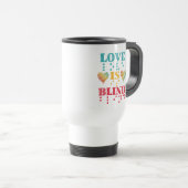 Love Is Blind Braille Hearts Reisbeker (Voorkant rechts)