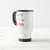 Love Is Blind Braille Hearts Reisbeker (Voorkant links)