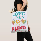 Love Is Blind Braille Hearts Tote Bag (Dichtbij)