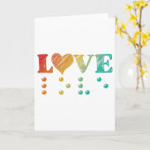 Love Is Blind Braille Kaart (Gele Bloem)