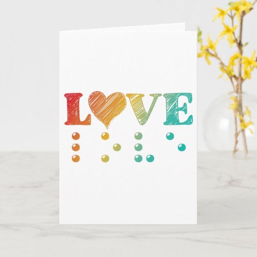 Love Is Blind Braille Kaart (Gele Bloem)