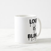 Love is Blind Braille Koffiemok (Voorkant rechts)