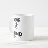 Love is Blind Braille Koffiemok (Voorkant links)