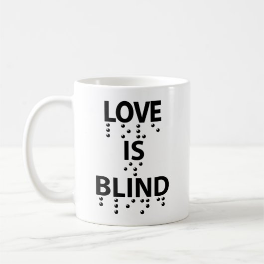 Love is Blind Braille Koffiemok (Links)