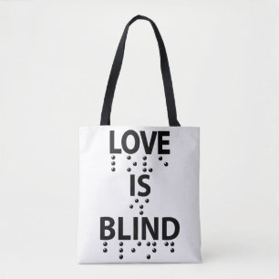 Love is Blind Braille Tote Bag
