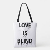 Love is Blind Braille Tote Bag (Achterkant)