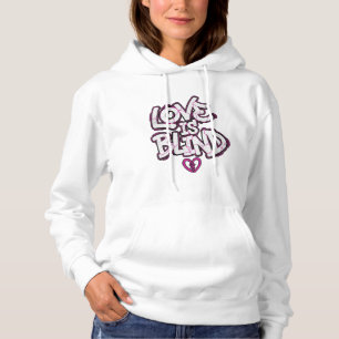 Love Is Blind – Gebroken Hart Typografie Ontwerp Hoodie