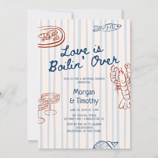 Love Is Boilin' Over Wedding Shower Kaart (Voorkant)