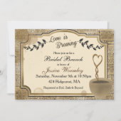 Love is Breking Coffee Bridal Shower Invitation Kaart (Voorkant)