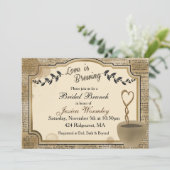 Love is Breking Coffee Bridal Shower Invitation Kaart (Staand voorkant)