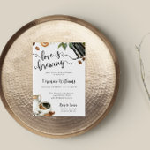 Love is Breking Coffee Bridal Shower Invitation Kaart