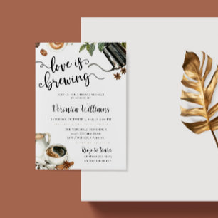 Love is Breking Coffee Bridal Shower Invitation Kaart