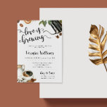 Love is Breking Coffee Bridal Shower Invitation Kaart<br><div class="desc">Love is Breking Coffee Bridal Shower Invitation</div>