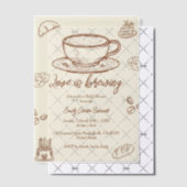Love is Breking Coffee Bridal Shower Invitation Vellum Uitnodigingen (Offset (Uitnodiging))