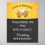 Love is Brewery Wedding Sign Poster (Voorkant)