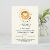 Love is Brewing Baby Shower Invitation – Coffee Kaart (Staand voorkant)