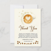 Love is Brewing Baby Shower Thank You Crad Bedankkaart (Voorkant)