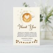 Love is Brewing Baby Shower Thank You Crad Bedankkaart (Staand voorkant)