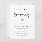 Love is brewing, Beer Party,  Bridal Shower Kaart (Voorkant)
