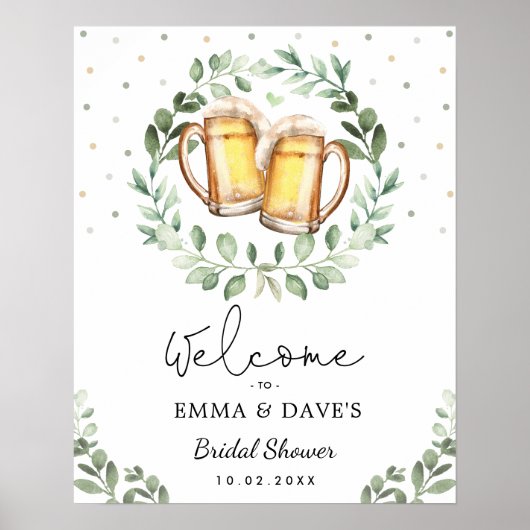 Love is Brewing Beers Cheers Vrijgezellenfeest Wel Poster (Voorkant)