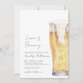 Love Is Brewing Bier Bruidsfeest Kaart (Voorkant)