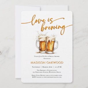 Love Is Brewing Bier Bruiloftsfeest Uitnodiging