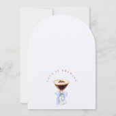 Love is Brewing Blue Arch Bridal Shower Kaart (Achterkant)