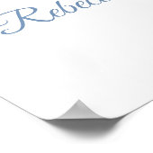 Love is Brewing Blue Bow Bridal Shower Welcome Poster (Hoek)