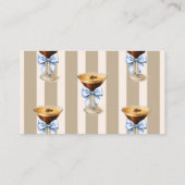 Love is Brewing Blue Bow Coffee Bridal Shower Informatiekaartje (Achterkant)