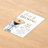 Love is Brewing Blue Bridal Shower Invitation  Acryl Uitnodigingen (Laagn)
