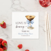Love is Brewing Blue Coquette Bow Bridal Shower Servet (Insitu)