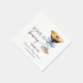Love is Brewing Blue Coquette Bow Bridal Shower Servet (Hoek)