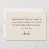 Love is Brewing Boho Coffee Bridal Shower Bedankkaart (Achterkant)