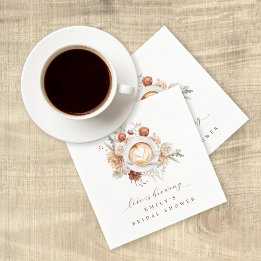 Love is Brewing Boho Rustic Floral Bridal Shower Servet